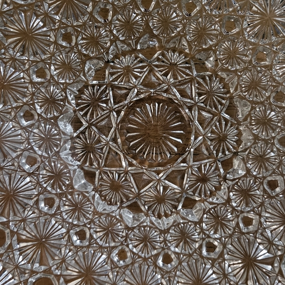 Vintage Mid Century Modern Large 13” Daisy & Button Centerpiece Platter Bowl - Picture 3 of 5